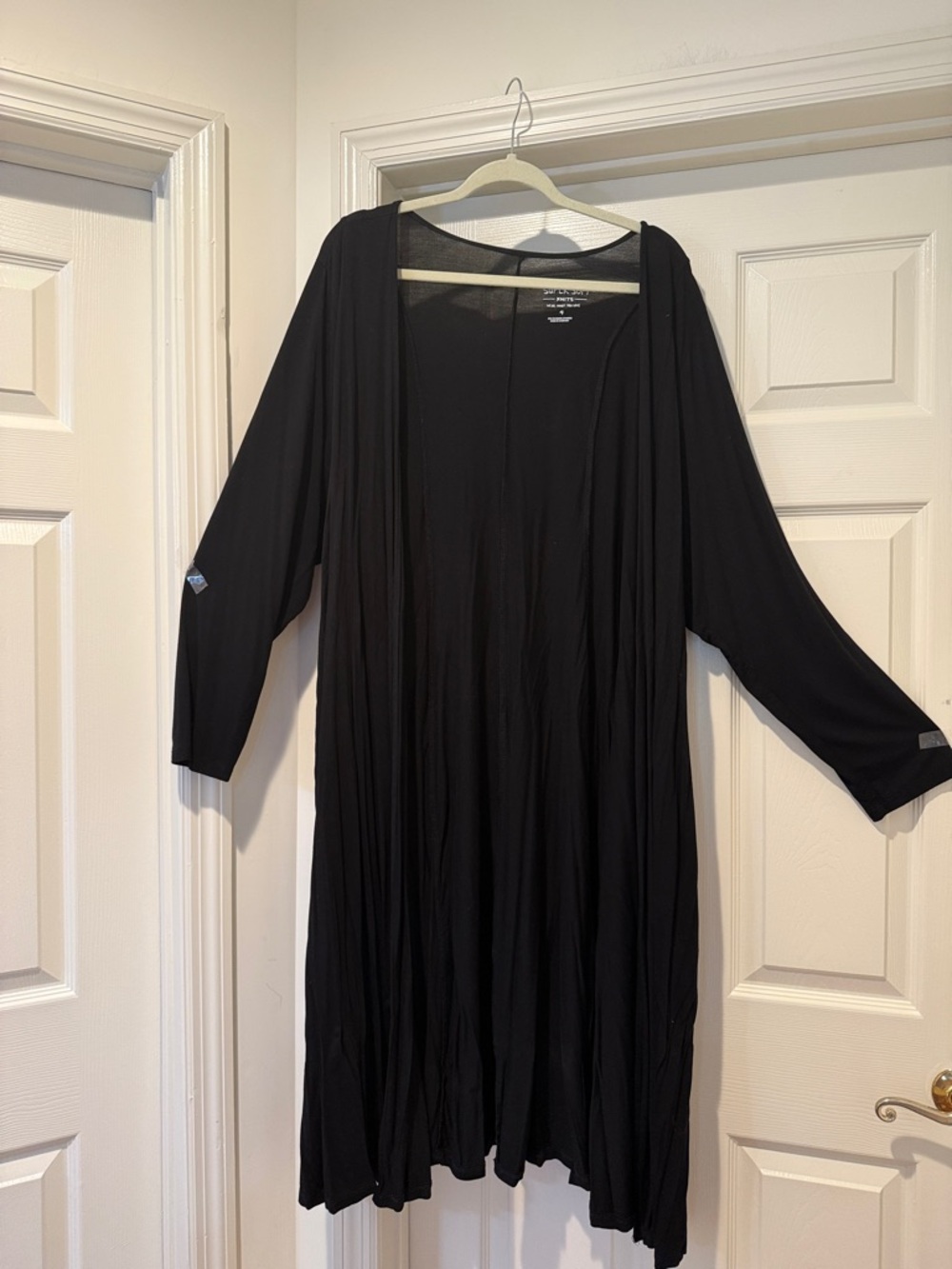 NWOT Torrid Duster Super Soft Collection Spring Open Front 4X Black Long-Sleeve - Picture 6 of 14